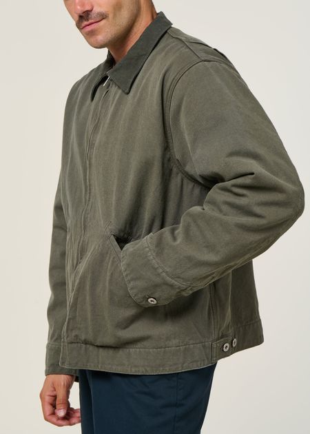 Veste en coton bio | vert "blake zip jacket duck canvas", Nudie Jeans, photo 4