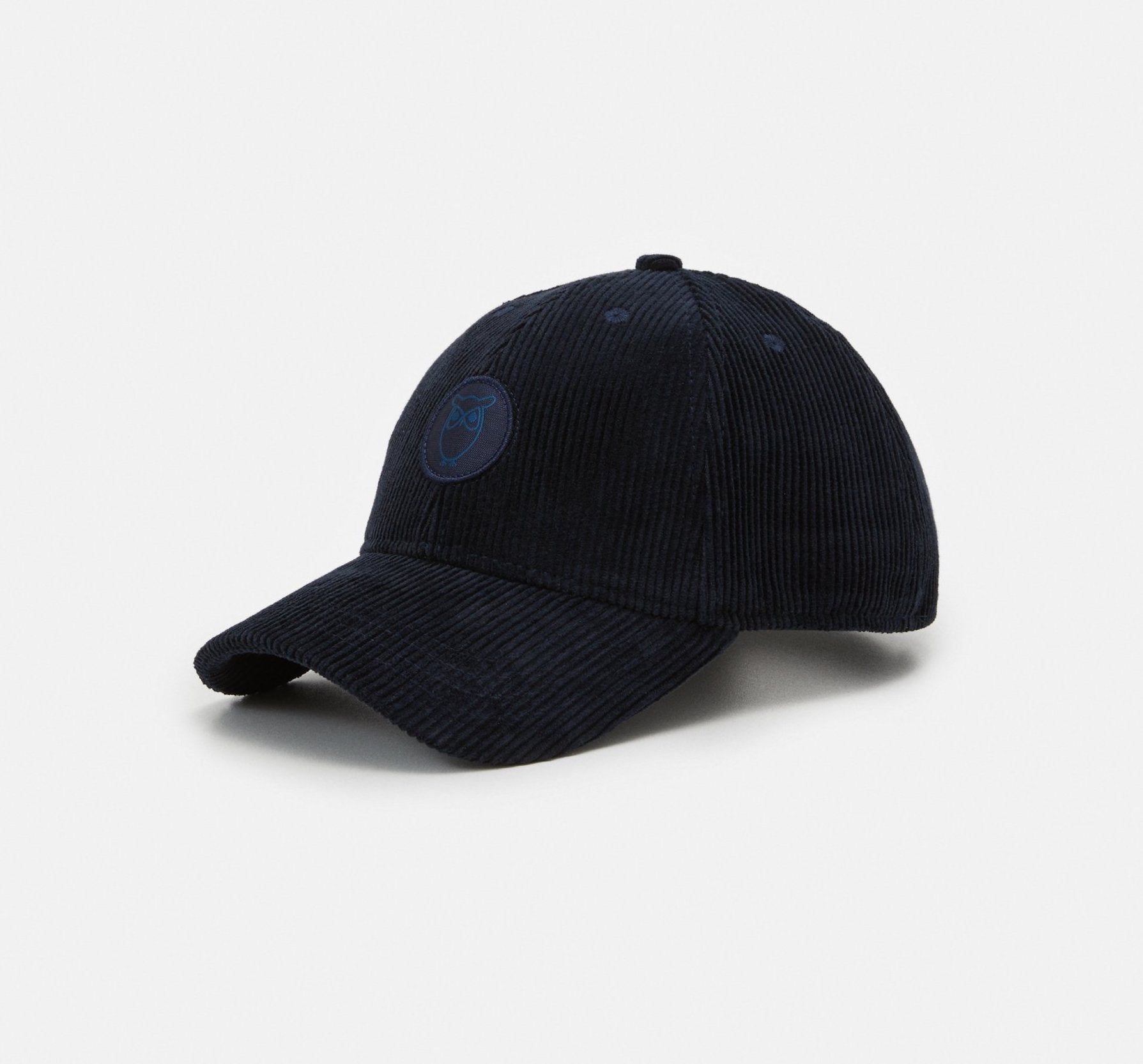 Casquette velours bleu nuit en coton bio, Knowledge Cotton Apparel, photo 1