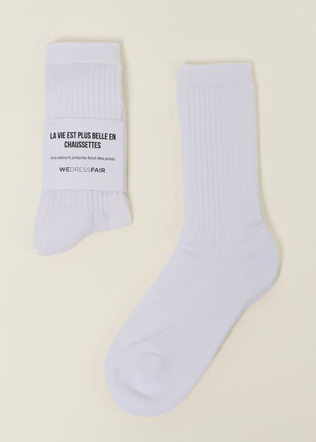 Chaussettes en coton bio | blanc - WeDressFair