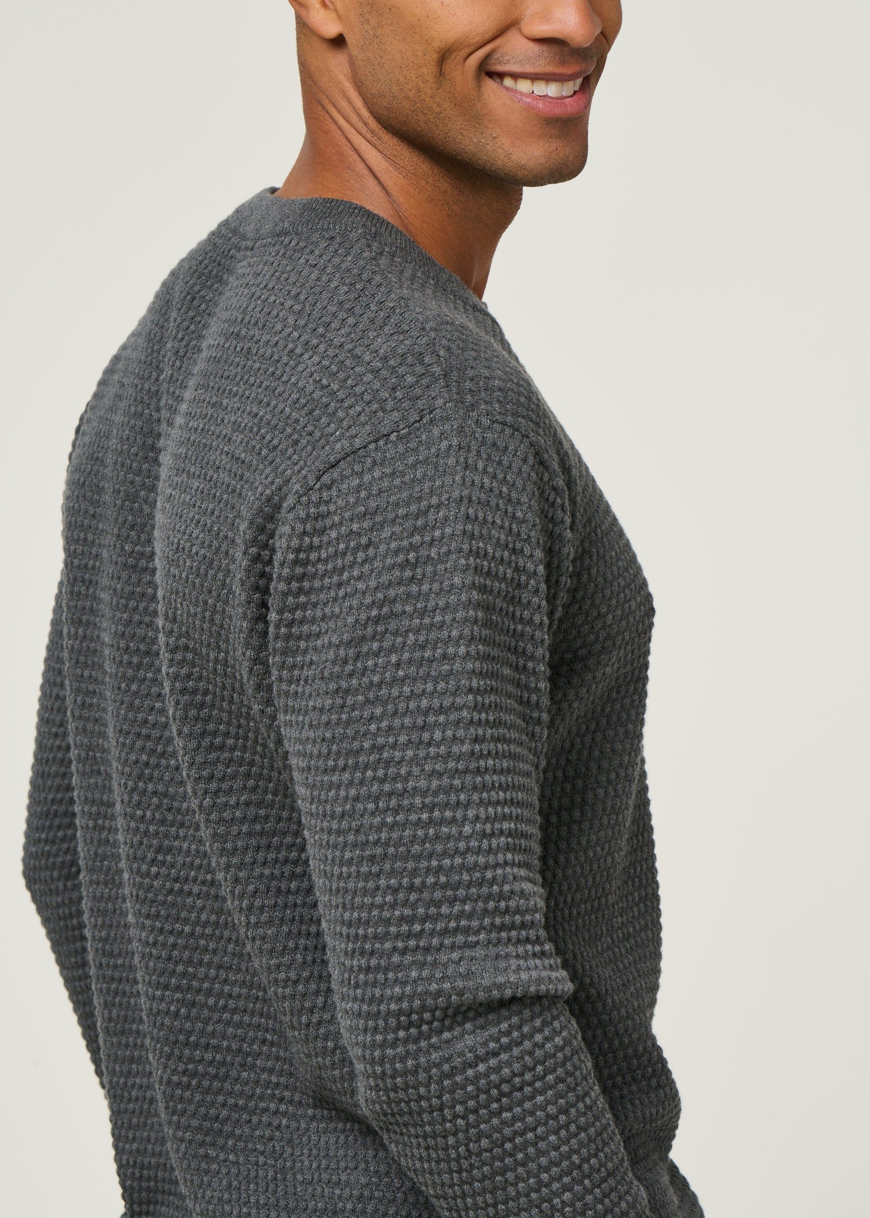 Pull en coton bio | gris "vagn dark grey melange", Knowledge Cotton Apparel, photo 2