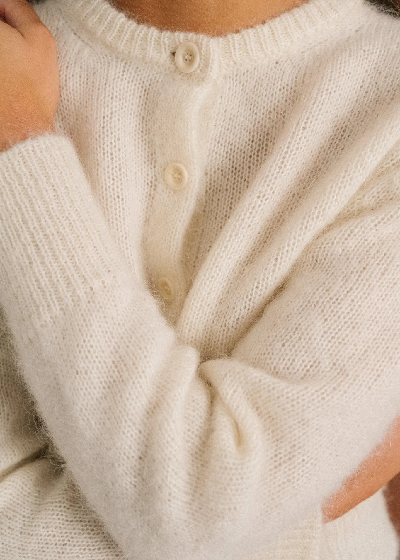 Gilet en mohair certifié | écru "grace", Bonjour Demain, photo 2
