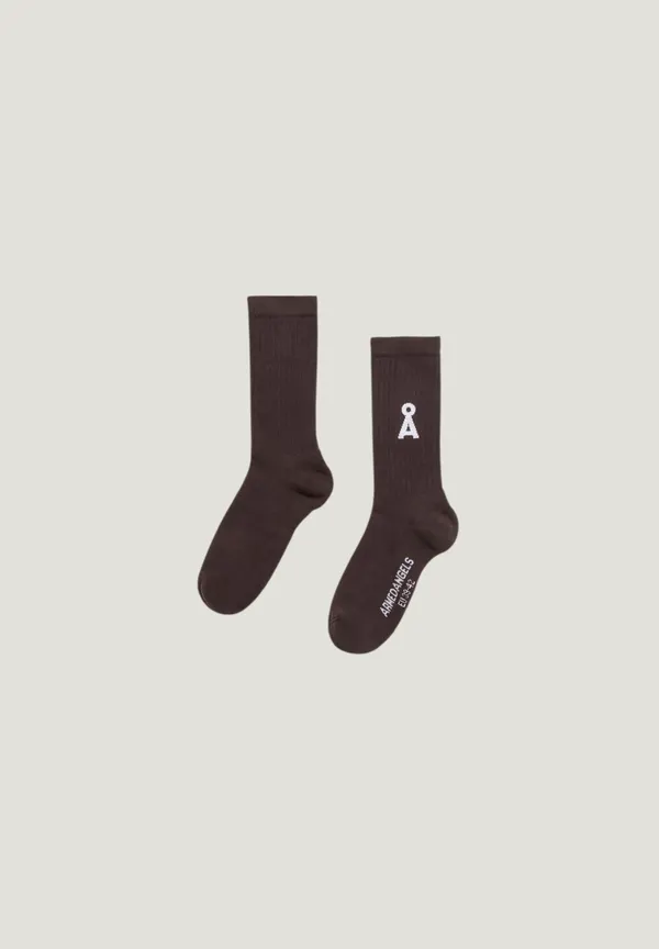 Chaussettes en coton biologique | marron "Saamus bold socks w - claystone ", Armedangels