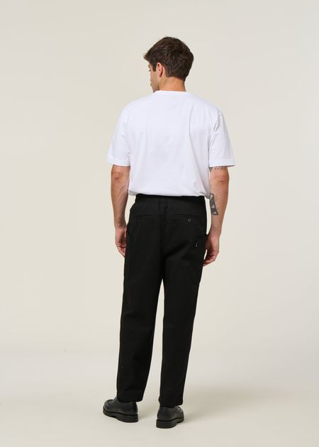 Pantalon large cargo en coton bio | noir "black max pants", Thinking Mu, photo 5