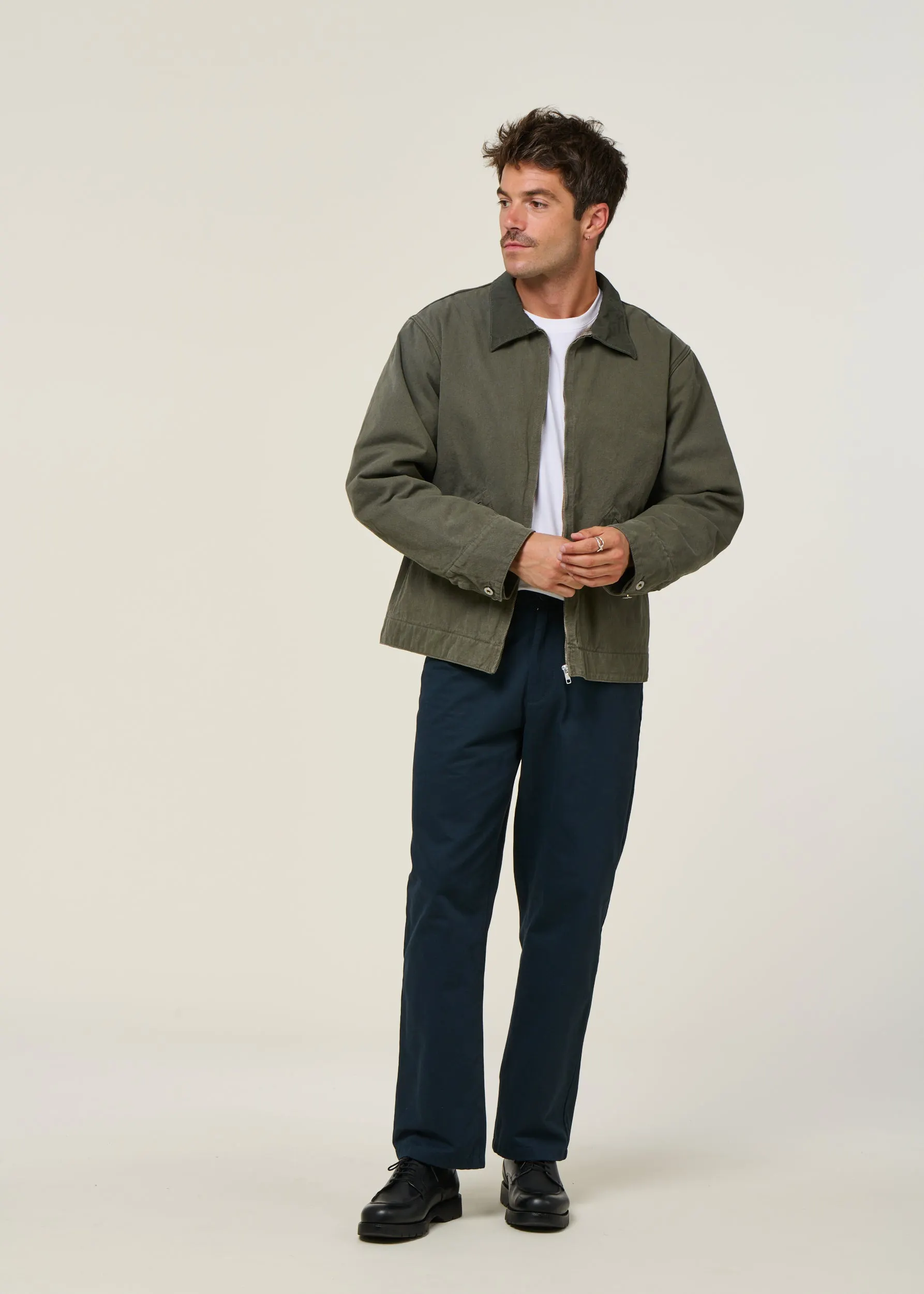 Veste en coton bio | vert "blake zip jacket duck canvas", Nudie Jeans, photo 6