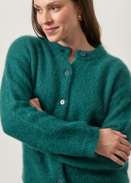 Gilet en mohair certifié | vert émeraude "moha", WeDressFair, photo 2