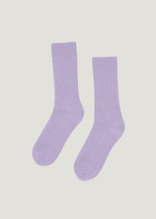 Chaussettes en laine mérinos recyclée | lilas "soft lavender", Colorful Standard