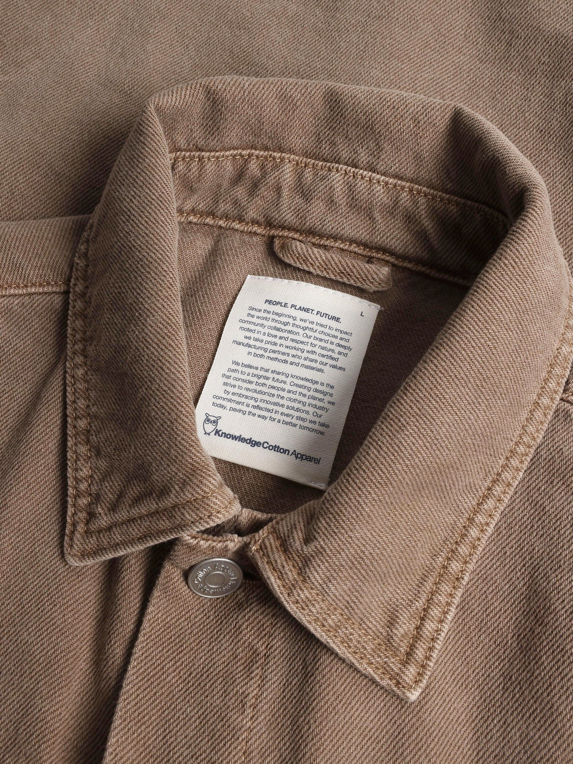 Jacke aus Bio-Baumwolle | Braun "twill workwear jacket tiramisu", Knowledge Cotton Apparel, Foto 3