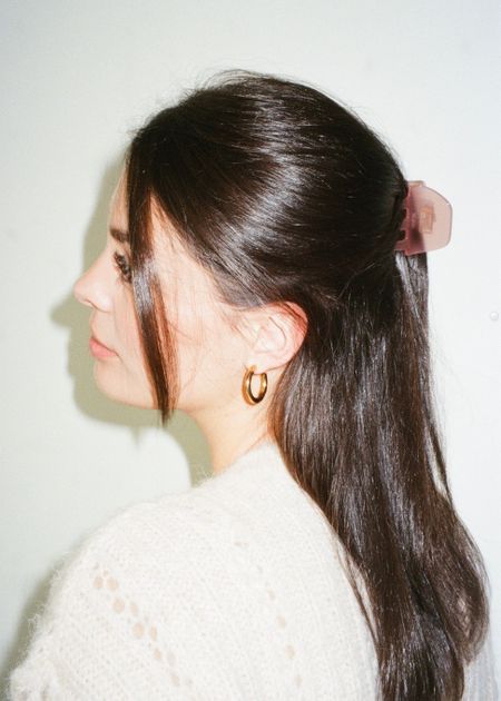 Pince à cheveux en matériaux recyclés | rose "nova - rose blossom" - Jickie