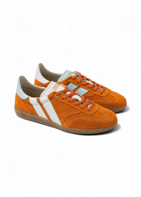 Baskets en cuir certifié | orange "sunset mermaid" - Caval