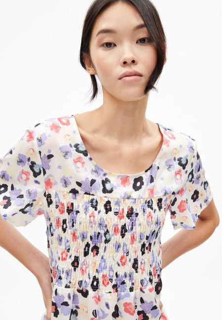 Robe à motifs tissée en tencel - heraa sketch of off white - Armedangels