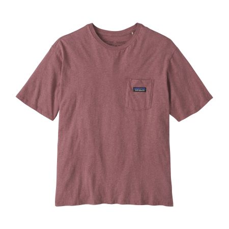 T-shirt à poche vieux rose en coton bio - regenerative pocket tee evening mauve