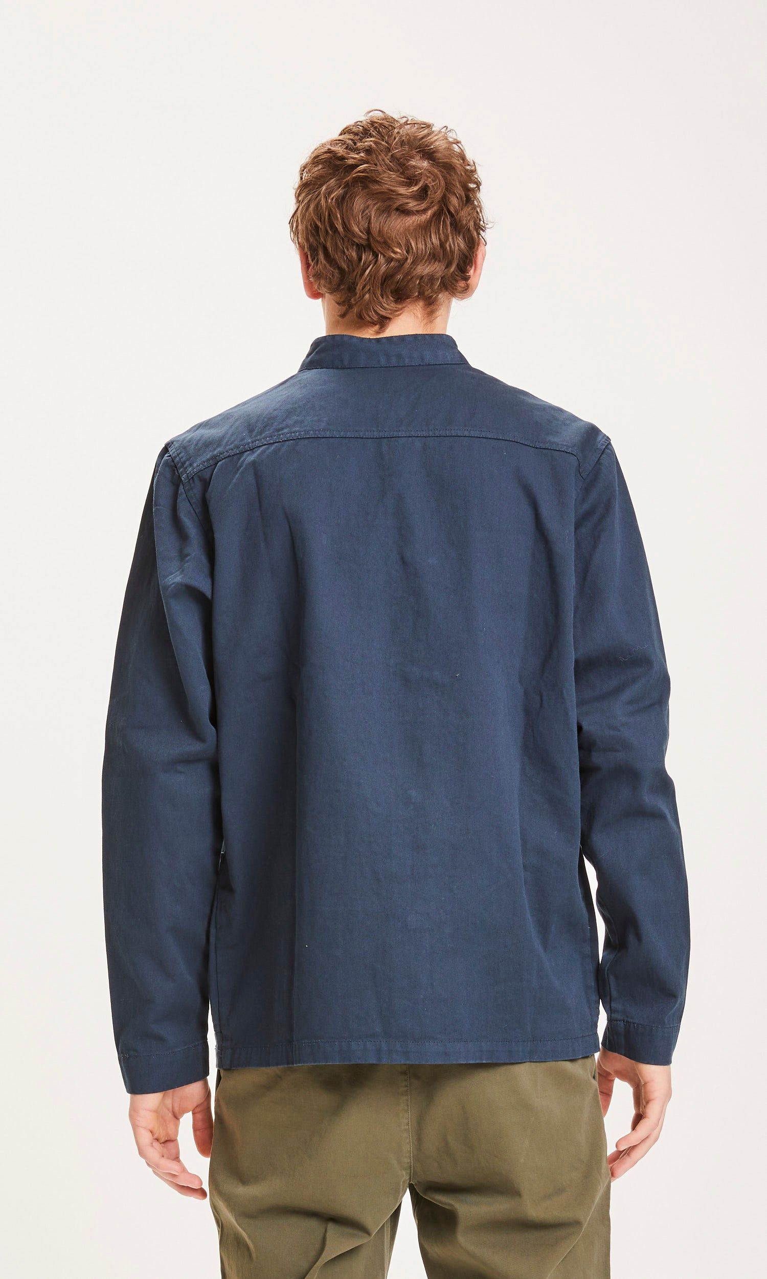 Blaue Workerjacke aus Bio-Baumwoll-Twill - pine twill total eclipse, Knowledge Cotton Apparel, Foto 4