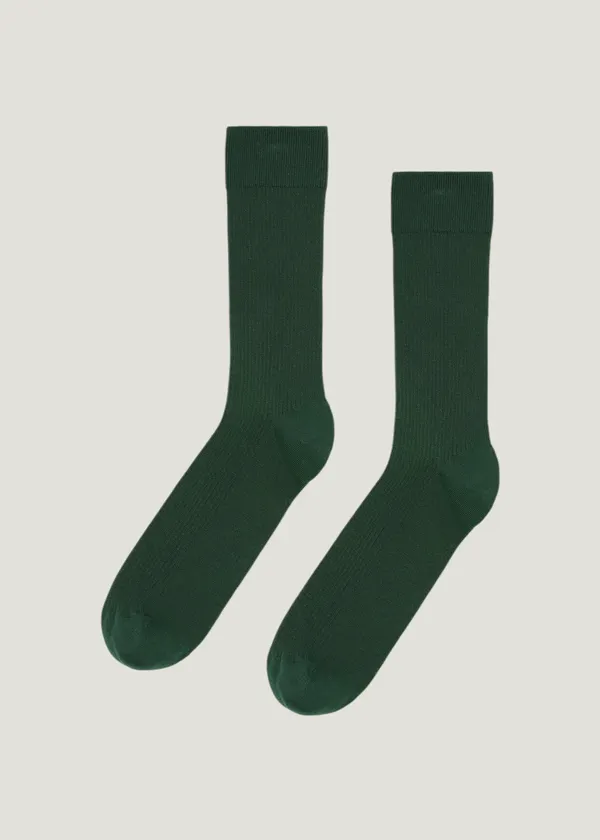Chaussettes hautes en coton bio | vert "emerald green", Colorful Standard