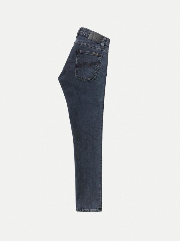 Jean skinny bleu foncé en coton bio - tight terry black ocean, Nudie Jeans, photo 6