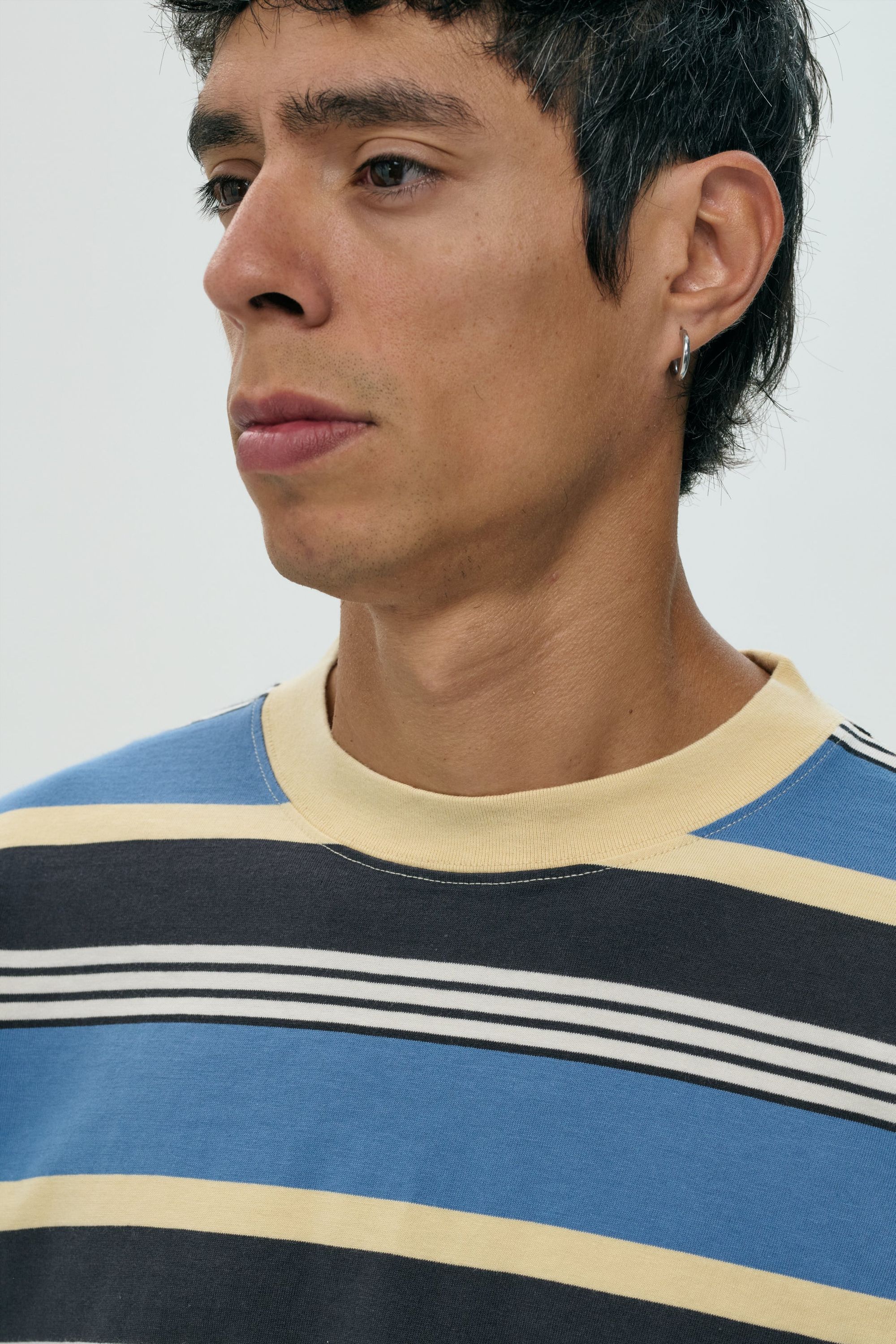 Langarmshirt aus Bio-Baumwolle| blau gestreift "Stripe blue ls tee", NWHR, Foto 2