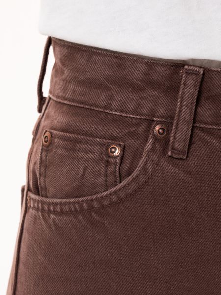 Jean mom marron en coton bio - breezy britt washed cinnamon, Nudie Jeans, photo 5