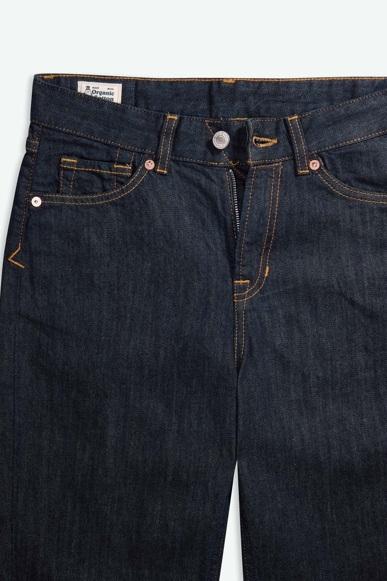 Jean droit léger en coton bio | brut "Inoe - cotton flex 9.5oz rinse", Kings of Indigo, photo 6