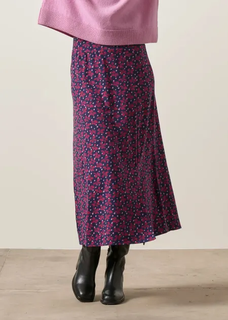Jupe midi en viscose EcoVero | imprimé "Mira" - WeDressFair