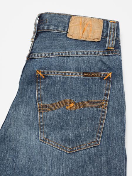 Jean fuselé en coton bio | bleu "steady eddie ii savage blue" - Nudie Jeans