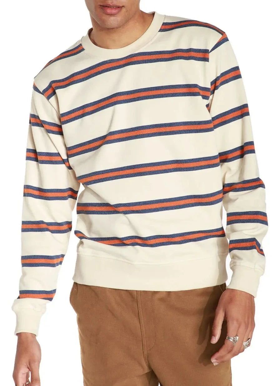 Sweat rayé en coton bio | beige "wigan ivoire", Olow, photo 1