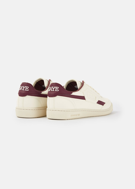 Baskets vegan | blanc et bordeaux "Basket en recyclé - modelo '89 icon garnet" - SAYE