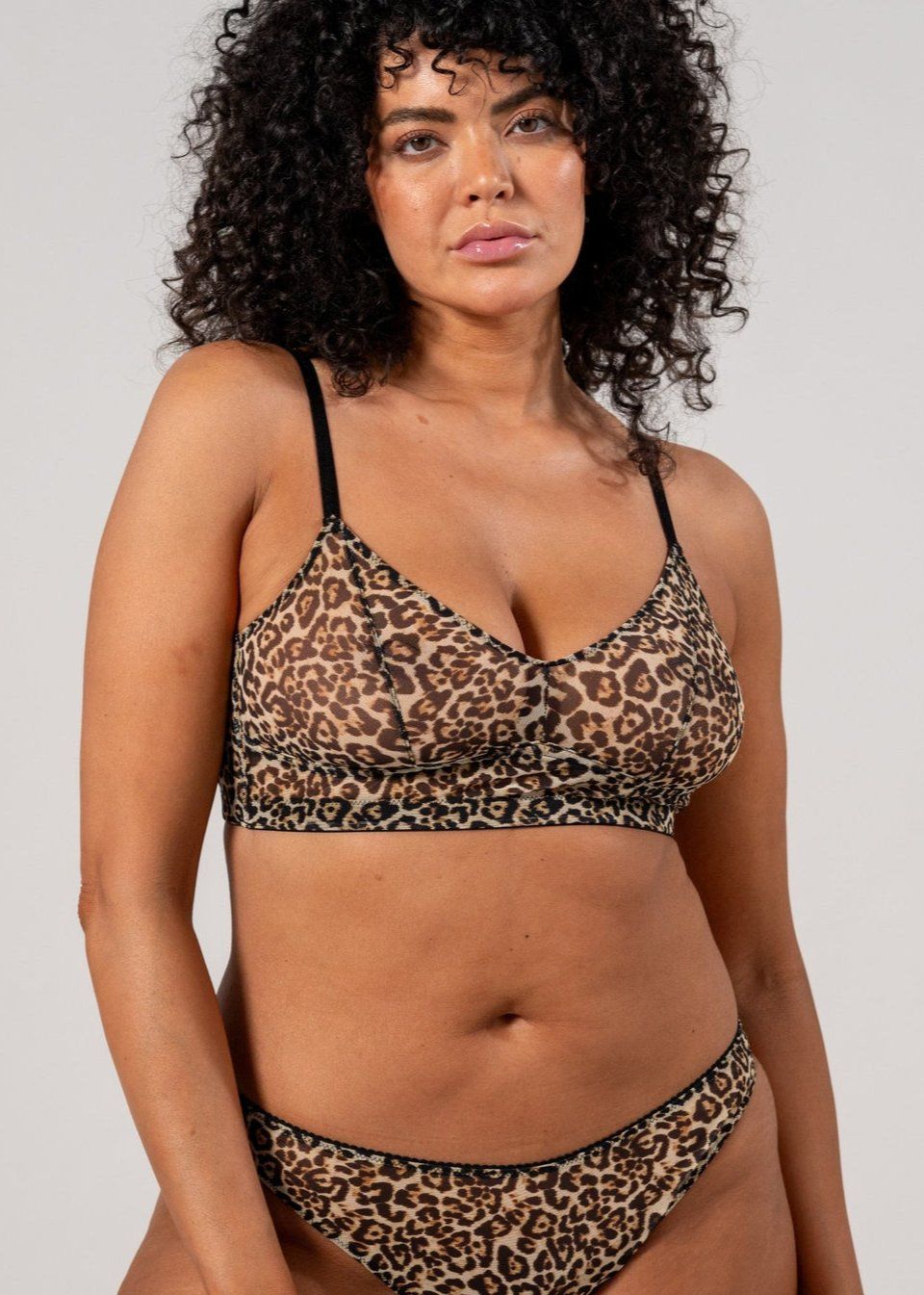 BH aus recycelten Materialien | Mehrfarbig "mesh balconette - leopard", Understatement, Foto 4