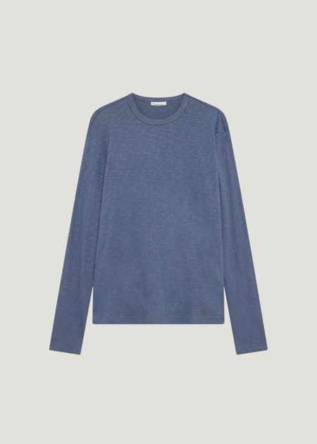 T-shirt manches longues en coton bio | bleu "slub long sleeve t-shirt 1226 vintage indigo" - Knowledge Cotton Apparel