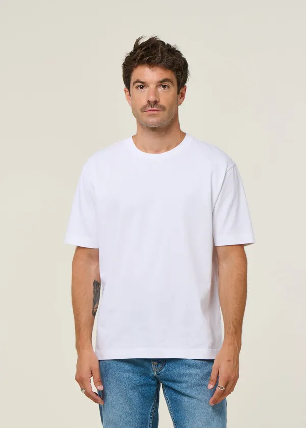 T-shirt oversize en coton bio | blanc, WeDressFair