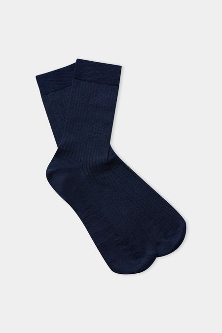 Chaussettes en laine mérinos | marine "merino socks dark night"