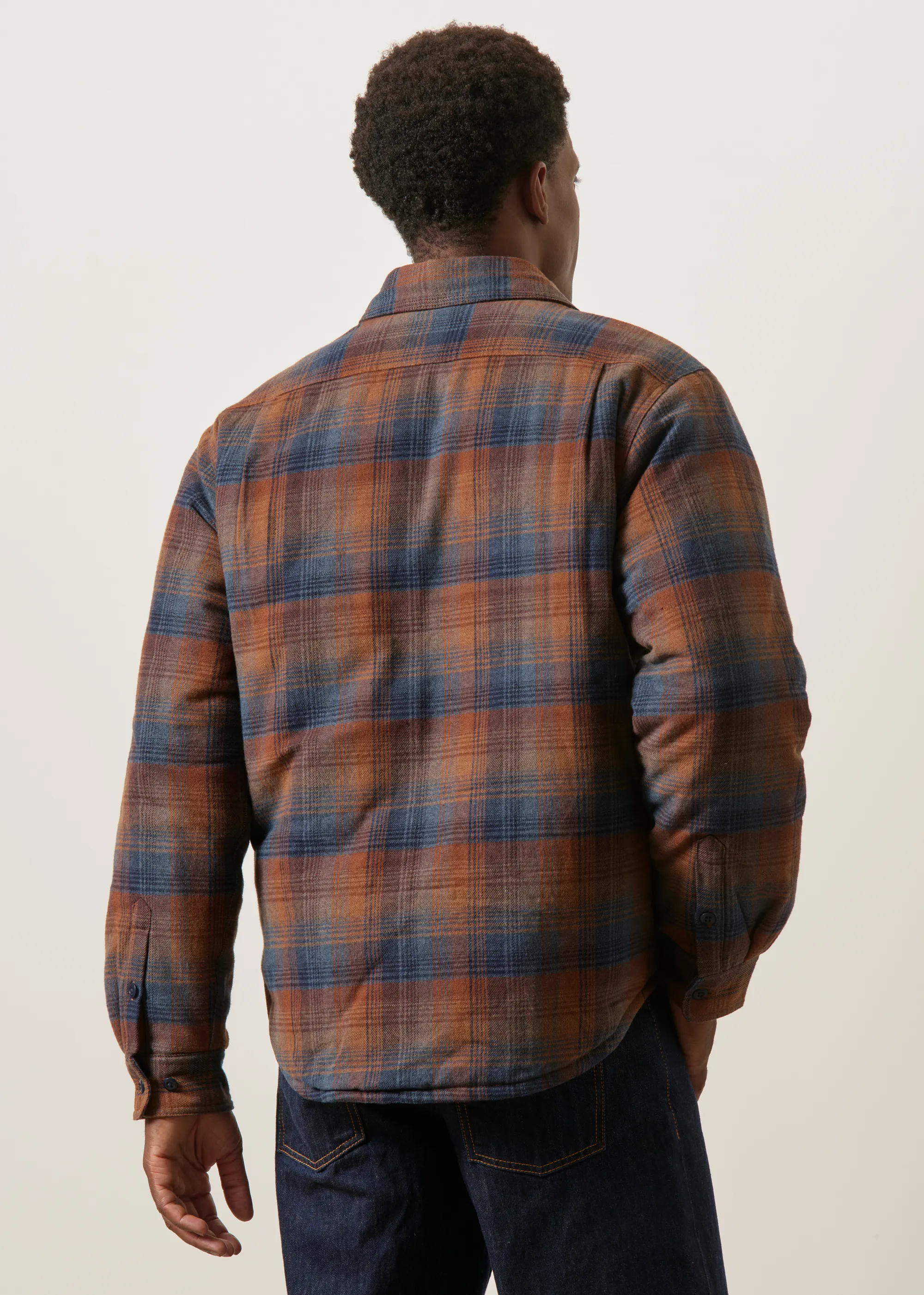 Veste style chemise matelassée en coton bio | carreaux "Glenn padded shirt check - multi", Nudie Jeans, photo 5