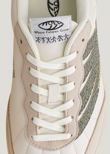 Baskets vegan | écru et vert "Flow - beige & green", Moea, photo 3