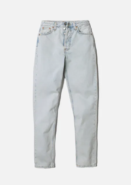 Jean mom bleu délavé en coton bio - breezy britt touch of blue, Nudie Jeans, photo 5