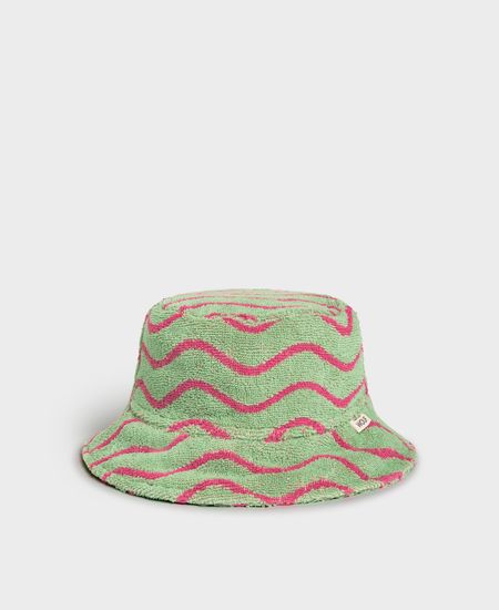 Bob vert à motifs en coton bio - wavy hat