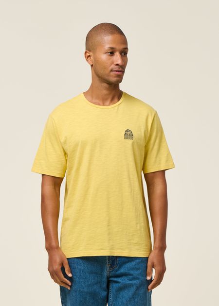 T-shirt en coton bio | jaune "pollen mini to the sea tee"