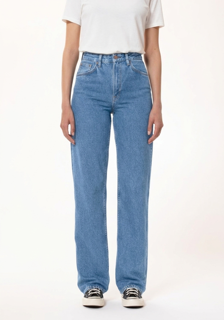 Jean large en coton bio | bleu "clean eileen casual blue" - Nudie Jeans