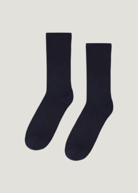 Chaussettes hautes en coton bio | marine "navy blue", Colorful Standard, photo 1