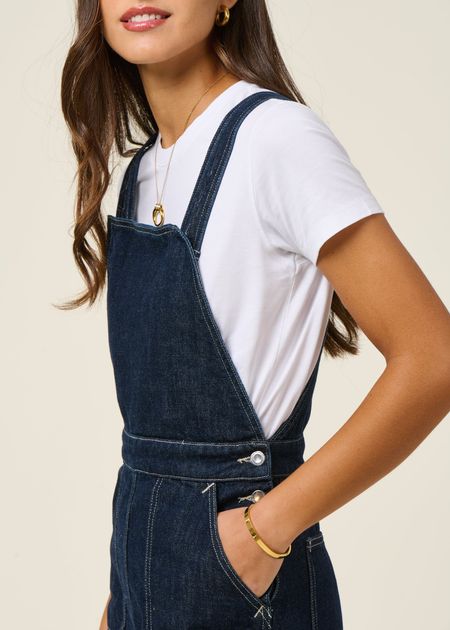 Robe denim en coton biologique | bleu "malwa workwear denim dress - dark blue" - Nudie Jeans