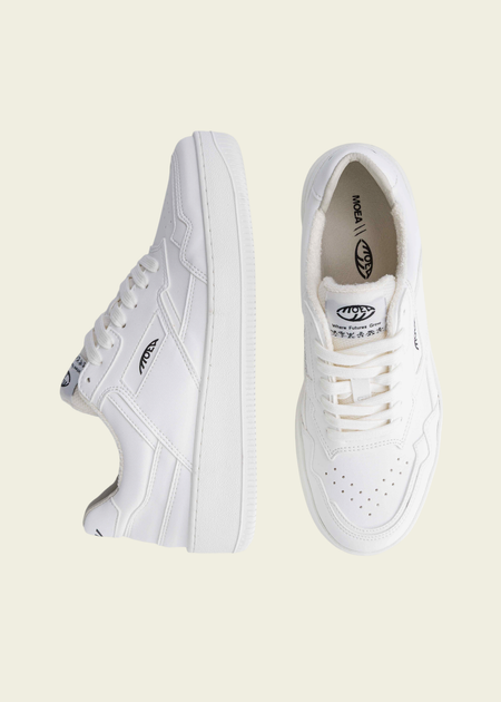 Baskets vegan | blanc "origin - full white - corn" - Moea
