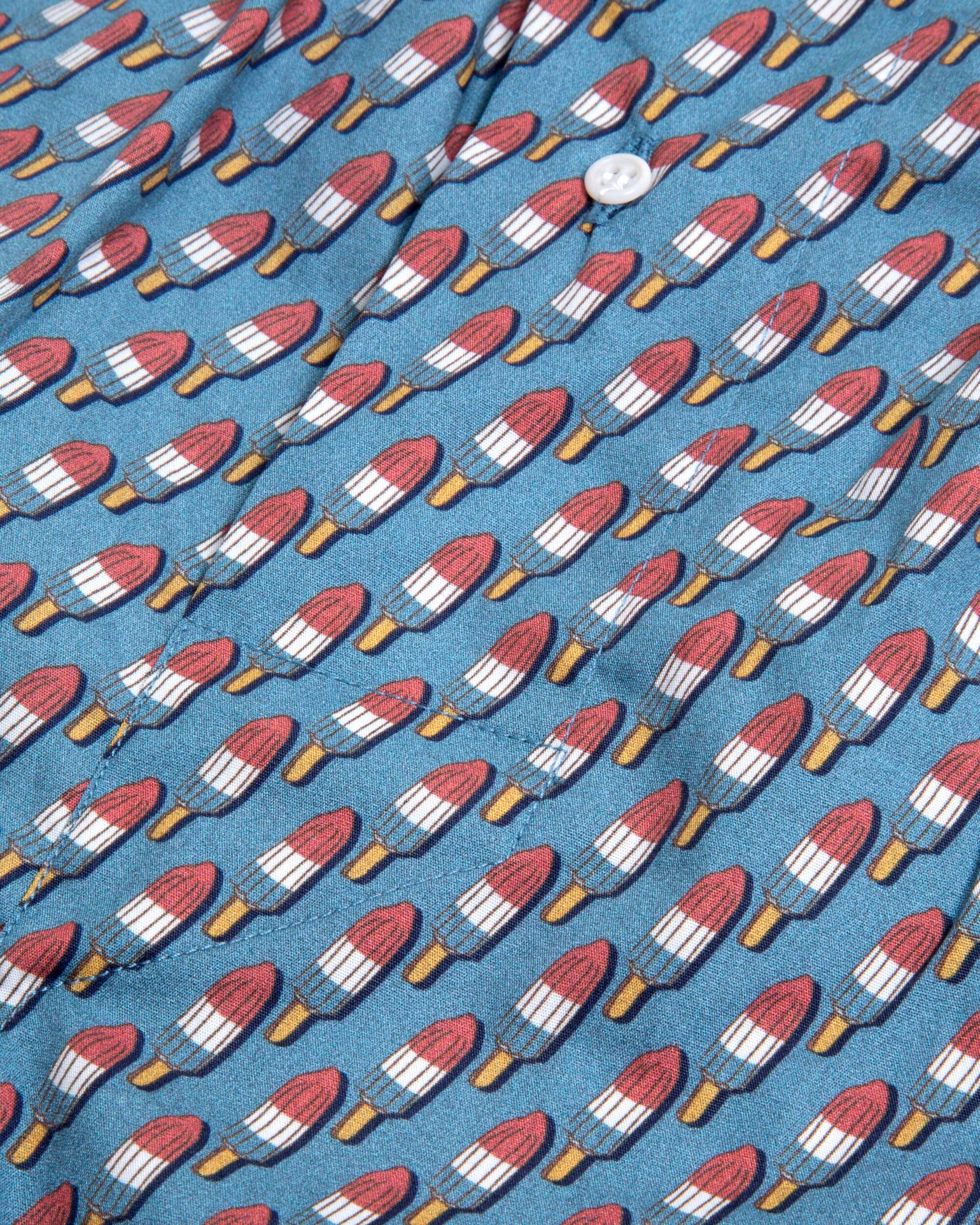 Caleçon bleu à motifs en viscose ecovero - gelati blue, Brava Fabrics, photo 2