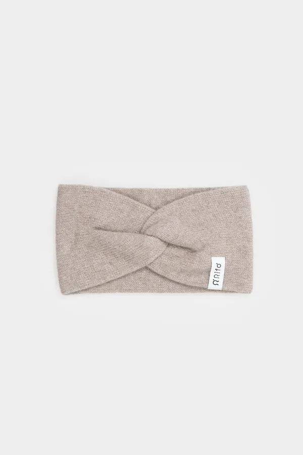Bandeau en cachemire recyclé | beige "fascia nadia - beige sabbia", Rifò