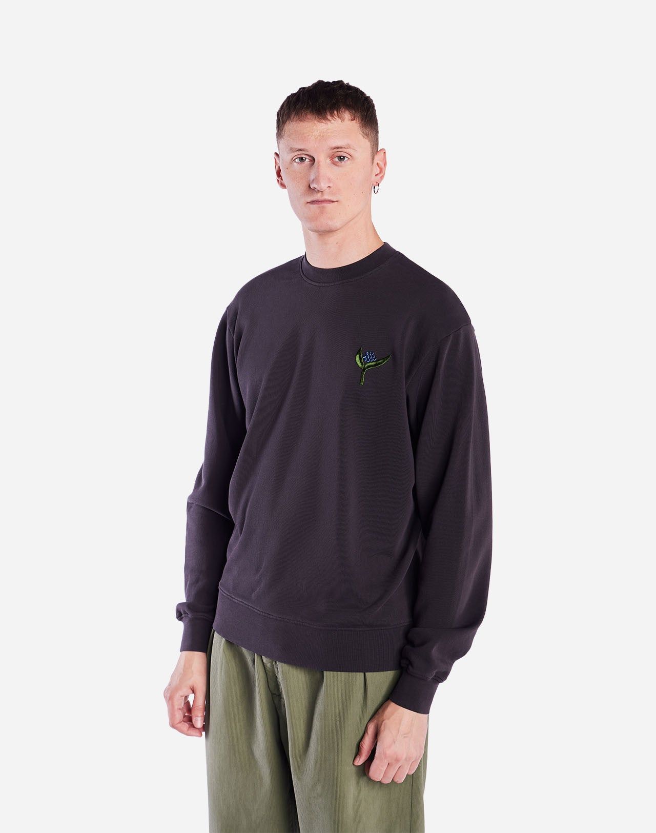 Sweat en coton biologique | noir "sweat flora noir carbone - carbon black", Olow, photo 2