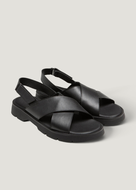 Sandalen made in France aus zertifiziertem Leder | Schwarz "ilot oak noir", Kleman, Foto 2