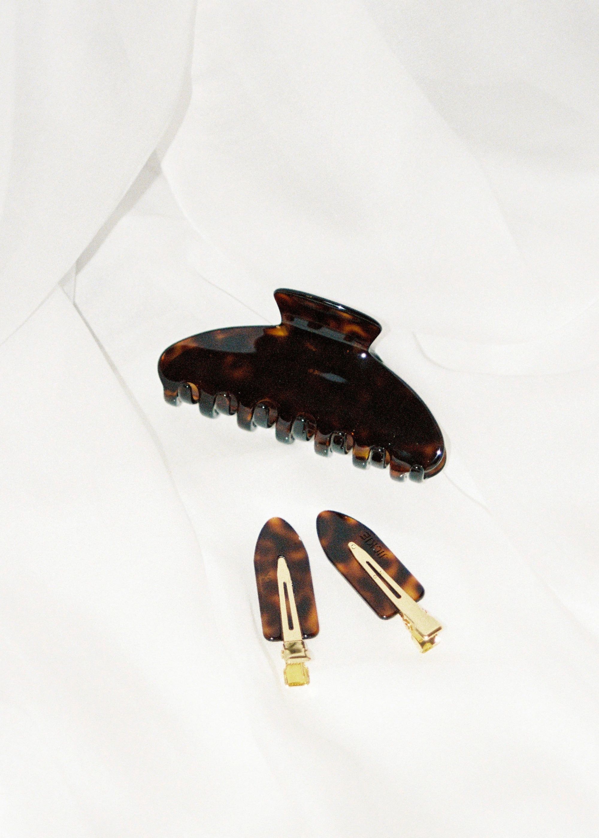 Barrettes make-up | marron "coffret barrettes x2 - ecaille", Jickie, photo 2
