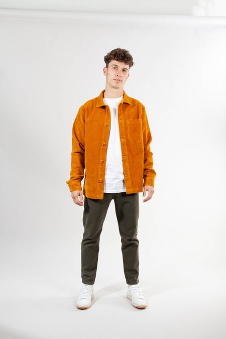 Veste velours moutarde en coton bio