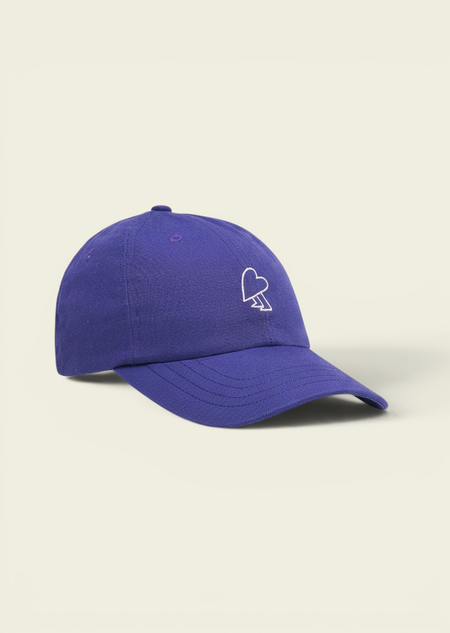 Casquette brodée en coton bio | violet "purple heart cap - purple" - Bask in the Sun