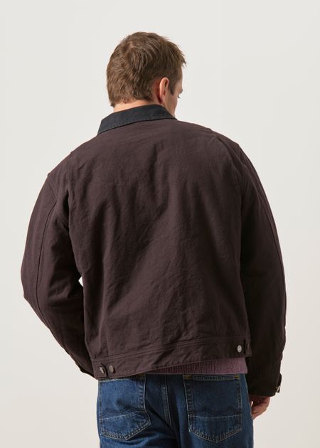 Zip-Jacke aus Bio-Baumwolle | braun "Blake zip jacket duck canvas - dark-brown", Nudie Jeans, Foto 5