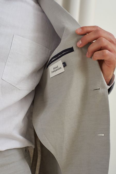 Blazer en coton bio et lin | lin naturel "enver reed linen", About Companions, photo 8