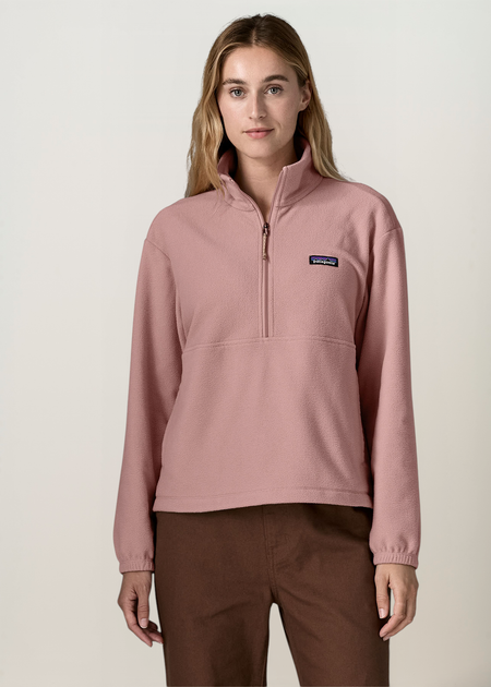 Polaire fine en matières recyclées | rose "W's micro d 1/2 zip fleece p/o - fuzm" - Patagonia