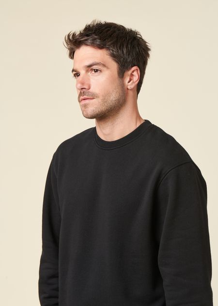 Sweat oversize en coton bio | noir - WeDressFair