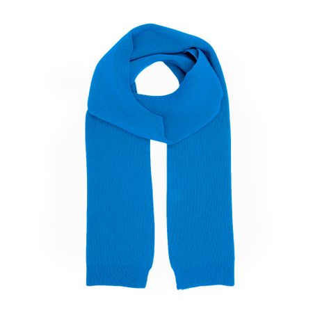 Écharpe en laine mérinos recyclée | bleu "merino wool scarf pacific blue"
